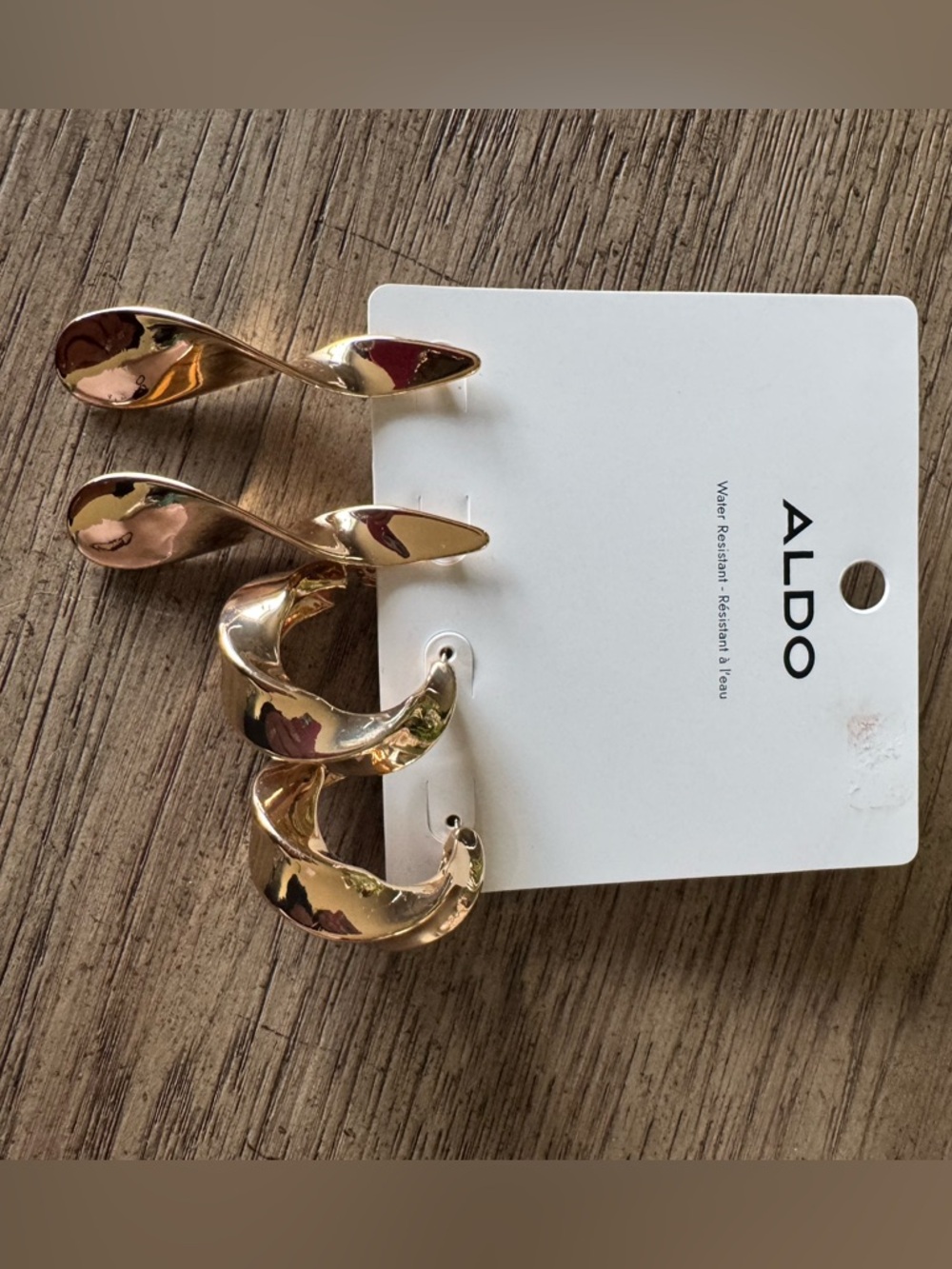ALDO 2fer Gold Twisted Hoop and Drop Earring Set - Bundle & Save on Shipping